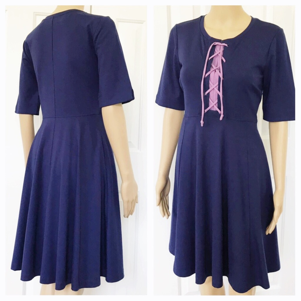 NWOT Anthropologie  A Line  Lace-up  Mini Dress